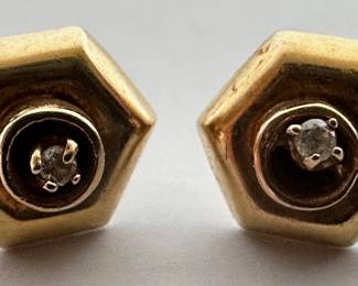 Vintage 14 Karat Gold & Diamond Stud Earrings In Original Box
Lot #: 26
