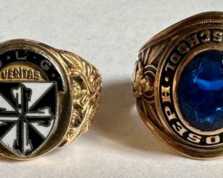 2 Vintage 10 Karat Gold Class Rings, Size 7
Lot #: 94