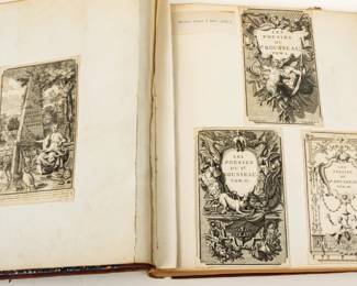 Bernard Picart (French); Wenceslaus Hollar (BOHEMIAN); Jacques Callot (FRENCH) Various Old Master Print Album H 12.5" W 11.75"
