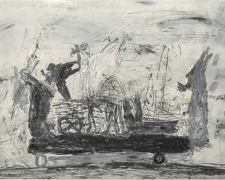 Brenda Goodman (American, B. 1943) Oil, Gouache And Ink on Paper, "Untitled", H 14" W 22"