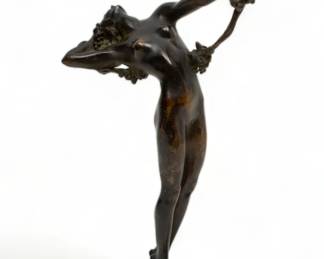 Harriet Whitney Frishmuth (American, 1880-1980) Bronze Sculpture Ca. 1921, "The Vine", H 11.75" W 7.25"