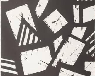 Gordon Newton (American, 1948-2019) Lithograph in Black And White on Wove Paper, 1972, "Untitled", H 35.25" W 24"