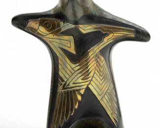 Gene And Rebecca Tobey (American, 1945-2006) Bronze Ca. 1995, "Winter Shaman, #31/40"