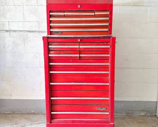 CRAFTSMAN 15 DRAWER TOOL CHEST ON CASTERS - RED - TOOL STORAGE