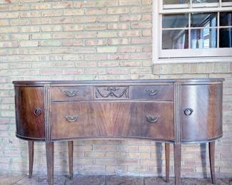VINTAGE WHITE FURNITURE COMPANY DINING BUFFET - DINING ROOM FURNITURE - DARK BROWN
