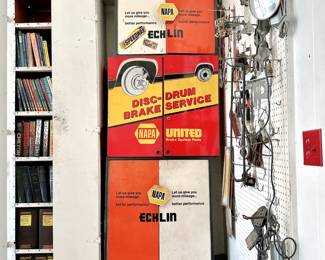 VINTAGE NAPA SERVICE STATION METAL CABINET - SET OF 3