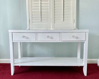 PIER 1 IMPORTS CONSOLE STORAGE TABLE - WHITE - LIVING ROOM FURNITURE