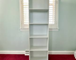 5 SHELF NARROW BOOKCASE - WHITE - STORAGE