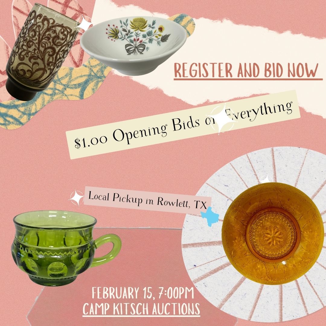 China, Too! Estate Dinnerware Liquidation starts on 2/9/2024