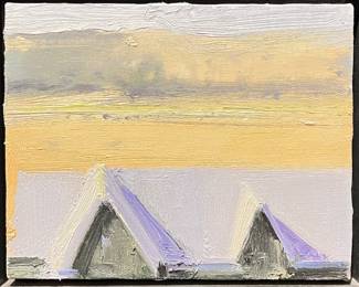 Eric Aho Original Oil on Linen
"New Mexico Peaked Roof"
8"x10"
Purchased from the Munson Gallery
