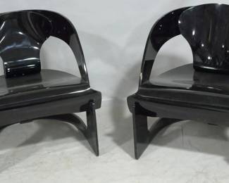 870 - Pair Wildwood Beverly Grove acrylic chairs molded acrylic 30 x 29 x 24 Retail $2527 each
