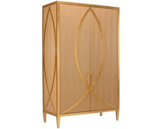 6103 - Chelsea House Catherine bar cabinet 78 x 48 x 22 oak / antique gold leaf Retailn $9933
