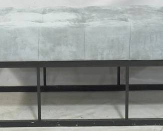 3087 - Tufted Bench by Three Hands 18.5x47x18 velvet
