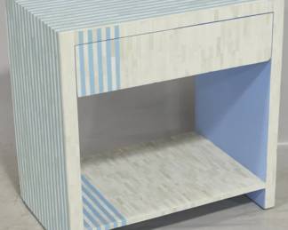 811 - Chelsea House bone inlay stand 28x28x18 one drawer
