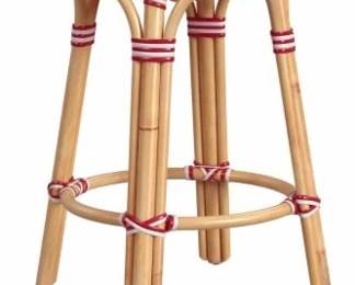 6044 - Butler Specialty red rattan counter stool 24 x 15
