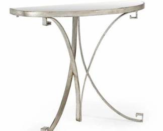 6095 - Chelsea House Cain Console antique silver mirror top 33 x 40 x 12 Retail $1493
