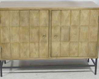654 - Elk Home double door cabinet, metal base 36 x 50 x 19
