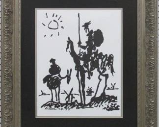 9037	DON QUIXOTE SILKSCREEN BY PABLO PICASSO	26.5 X 30.5
