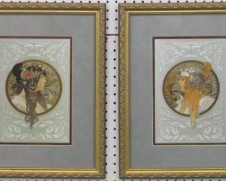 9046	BLONDE/ BRUNETTE BY ALPHONSE MUCHA	16.5 X 20
