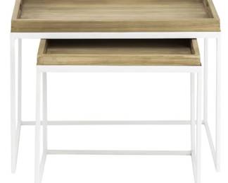 6033 - Elk Home Akin Accent set of 2 tables removable trays 18 x 24 x 18 largest Retail $589
