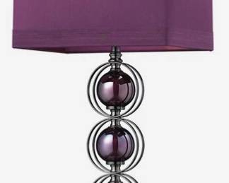 1317x - Elk Lighting Colorado purple 26" lamp silk shade Retail $293
