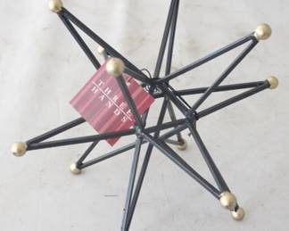 1063 - Metal Star Decoration by Three Hands 9.5" x 9.5" x 6.75"
