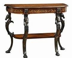 137 - Powell Masterpiece console with horse heads 31 x 43 x 15.5
