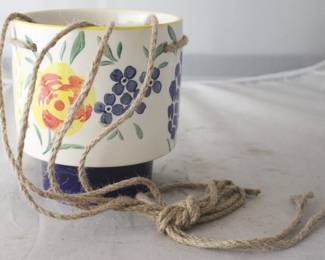 1142 - Hanging Planter by Three Hands 6" x 6" x 6.5"
