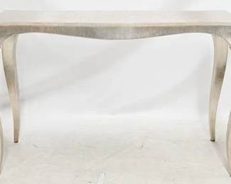 54 - Alden Parkes Chantal light bronze leaf console 34 x 52 x 16
