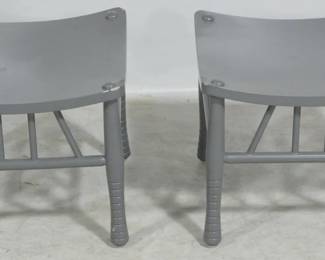 780 - Pair Chelsea House Thebes stools 14 x 17 x 17
