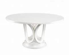 6018 - Alden Parkes Carlyle dining table 60" wide, 29" tall White Lacquer Finish
