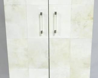 925 - Chelsea House vellum veneer cabinet some veneer separation 56 x 30 x 18
