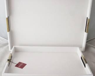 1211 - 2 pc. Serving Tray Set by Three Hands 20.5" x 15" x 1.75"
