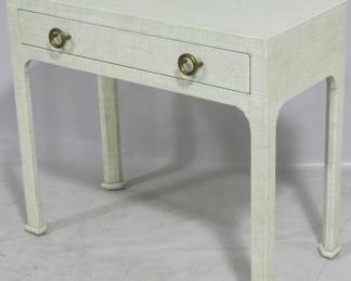 813 - Butler Specialty Raffia 1 drawer table 30x34x16
