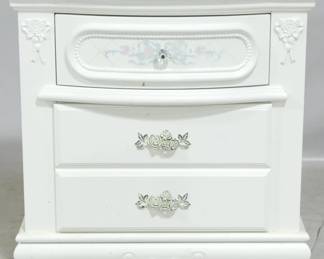 3103 - White Bedside Stand 27x26x16
