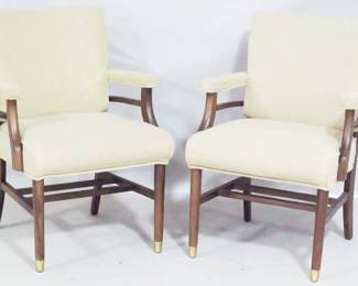 6019 - Pair of HON Upholstered MCM Armchairs Bidding on 2, but we have up to 10 available, if bidder wants more 33.5" x 23" x 24.5"
