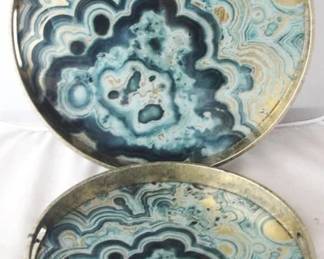 1212 - 2 pc. Serving Tray Set by Three Hands 18" x 18" x 1.5"
