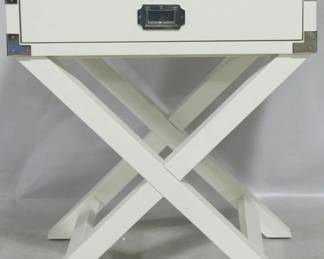 3123 - Butler Specialty White Stand 27.5x24x18 one drawer
