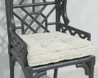 680 - Elk Home bamboo chinoiserie wing chair 42 x 18 x 14
