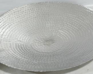 943 - Monumental 37" metal disc wall art
