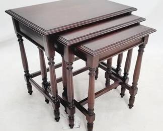 68 - Alden Parkes Nathan nesting table set 18th century finish 25.5 x 26 x 17.75
