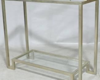 3095 - Chelsea House Glass & Metal Console 33x36x14

