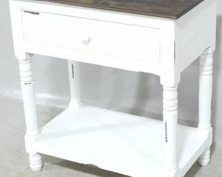 707 - Painted 1 drawer end table, 31 x 29 x 17
