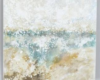 830 - Sterling Gozo Coast stretch canvas wall art 40 x 40
