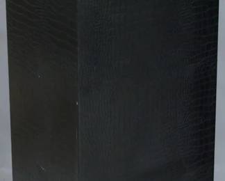 968 - Black reptilian texture stand 34x16x16
