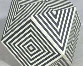 900 - Butler bone inlay Zanzibar bunching table 18.5 x 17 x 17 Retail $879
