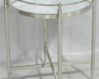 917 - Butler Specialty metal mirror end table Retail $419 23 x 19
