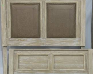 809 - Home Insights Queen Bed 62x62.5x84 Padded headboard with rails
