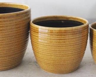 1308 - 3 pc. Set of Planters by Three Hands 8.25" x 8.25" x 6.75"
