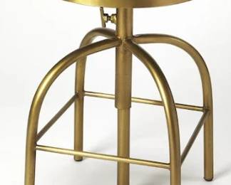 6038 - Butler Specialty adjustable cowhide stool 25.5 x 16.5
